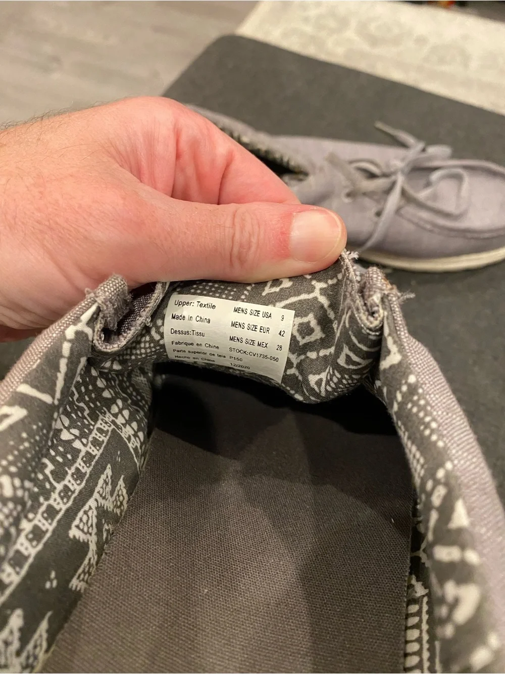 Gray Casual Lace-Up Canvas Shoes